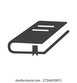 Icono de libro simple aislado Ilustración vectorial de diseño de estilo plano sobre fondo blanco.