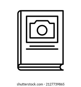 simple book icon in outline style