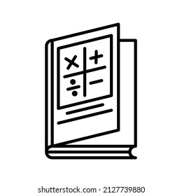 simple book icon in outline style