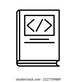 icono de libro simple en estilo de esquema