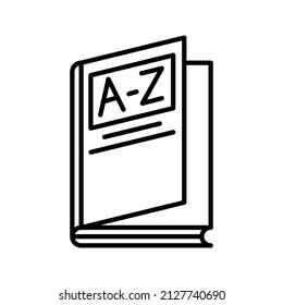 icono de libro simple en estilo de esquema