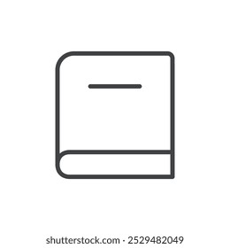 Simple book icon representing reading or education.