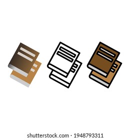 simple book icon set, student icon set, textbook symbol