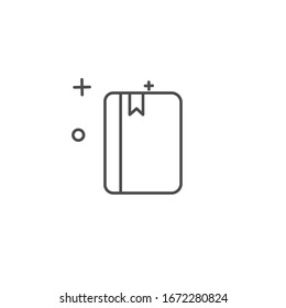 Diseño de plantilla de icono de libro simple
