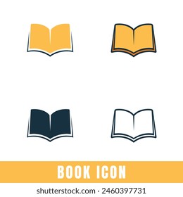 Simple Book icons in different designs vector set