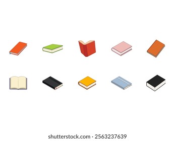 Simple Book Illustration Element Set