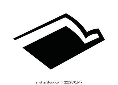 simple book illustration vector. black and white color.