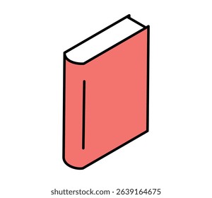Simple book illustration vector isometric