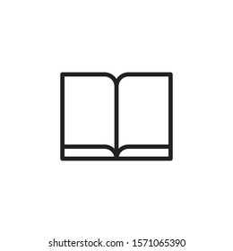 Simple book line icon. Stroke pictogram. Vector illustration isolated on a white background. Premium quality symbol. Vector sign for mobile app and web sites.