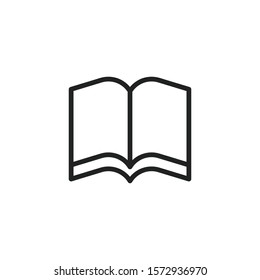 Simple book line icon. Stroke pictogram. Vector illustration isolated on a white background. Premium quality symbol. Vector sign for mobile app and web sites.