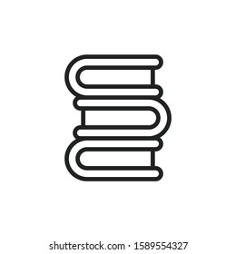 Simple book line icon. Stroke pictogram. Vector illustration isolated on a white background. Premium quality symbol. Vector sign for mobile app and web sites.