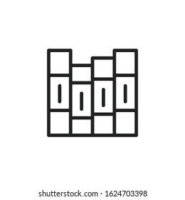 Simple book line icon. Stroke pictogram. Vector illustration isolated on a white background. Premium quality symbol. Vector sign for mobile app and web sites.
