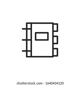 Simple book line icon. Stroke pictogram. Vector illustration isolated on a white background. Premium quality symbol. Vector sign for mobile app and web sites.