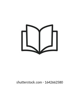 Simple book line icon. Stroke pictogram. Vector illustration isolated on a white background. Premium quality symbol. Vector sign for mobile app and web sites.