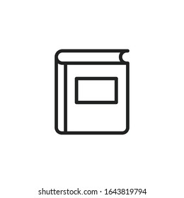 Einfache Buchlinie Symbol. Piktogramm anheben. Vektorillustration einzeln auf weißem Hintergrund. Qualitätszeichen von Premium. Vektorillustration-Zeichen für mobile App und Webseiten.