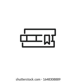Simple book line icon. Stroke pictogram. Vector illustration isolated on a white background. Premium quality symbol. Vector sign for mobile app and web sites.