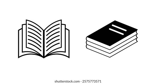 Simple book line icon. Stroke pictogram. Vector illustration isolated on a white background. Premium quality symbol. Vector sign for mobile app and web sites.