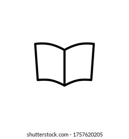 Icono de línea de libro simple. Ilustración vectorial aislada en un fondo blanco. vector de plantilla de diseño