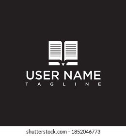 simple book logo concept, unique for educational logos
