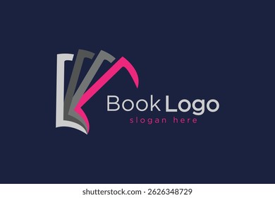simple book logo icon vector design template concept