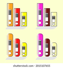 Icono simple de la oficina del libro con color tranquilo