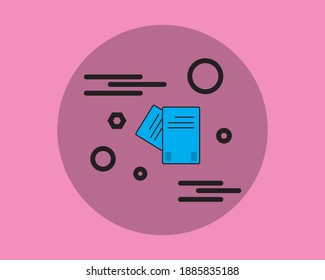 Simple book or paper icon design.