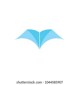 simple book with shadow icon logo vector