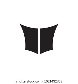simple book symbol logo vector