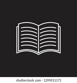 simple book thin line symbol vector