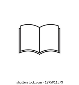 simple book thin line symbol vector