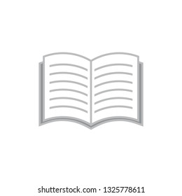 simple book thin line symbol vector