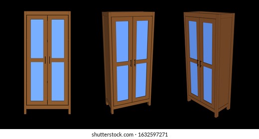 Simple bookcase from 3 different angles