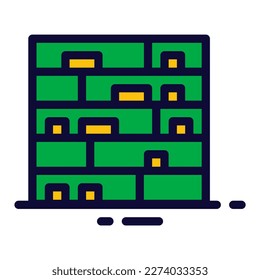 simple caja de libros icono vector ilustración diseño moderno de moda, adecuado para publicidad, sitio web, publicación de medios sociales y otras necesidades gráficas.