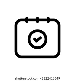 Einfaches Buchungsdatum-Symbol. Das Symbol kann für Websites, Druckvorlagen, Präsentationsvorlagen, Illustrationen usw. verwendet werden