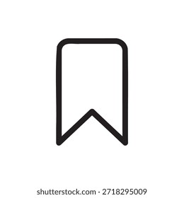 Icono de marcador simple sobre fondo blanco