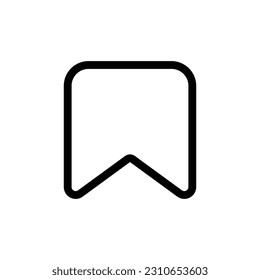 Simple Bookmark Icon Symbol Black Outline High Quality Vector. EPS10