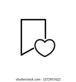 Simple bookmark line icon. Stroke pictogram. Vector illustration isolated on a white background. Premium quality symbol. Vector sign for mobile app and web sites.