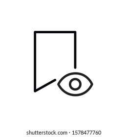 Simple bookmark line icon. Stroke pictogram. Vector illustration isolated on a white background. Premium quality symbol. Vector sign for mobile app and web sites.