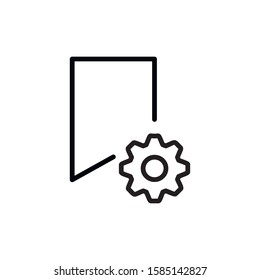 Simple bookmark line icon. Stroke pictogram. Vector illustration isolated on a white background. Premium quality symbol. Vector sign for mobile app and web sites.