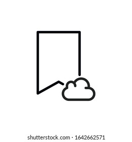 Simple bookmark line icon. Stroke pictogram. Vector illustration isolated on a white background. Premium quality symbol. Vector sign for mobile app and web sites.