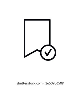 Simple bookmark line icon. Stroke pictogram. Vector illustration isolated on a white background. Premium quality symbol. Vector sign for mobile app and web sites.