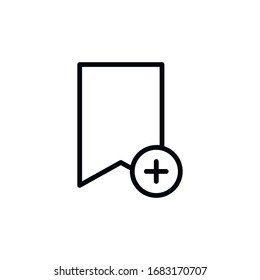 Icono de línea de marcador simple. Pictograma de trazo. Ilustración vectorial aislada en un fondo blanco. Símbolo de calidad superior. Signo de vector para aplicaciones móviles y sitios web.