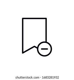 Simple bookmark line icon. Stroke pictogram. Vector illustration isolated on a white background. Premium quality symbol. Vector sign for mobile app and web sites.