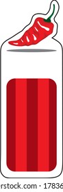 Simple Bookmarks Design from Chili in Red