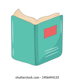 Libros simples, ilustraciones vectoriales de líneas de colores