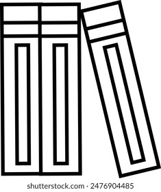 simple books outline back to school icon