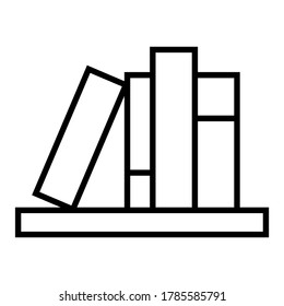 Simple Bookshelf Furniture Cabinet icon design vector illustration