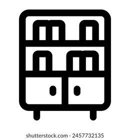 Icono de Librería simple. El ícono se puede usar para Sitios web, Plantillas impresas, Plantillas de presentación, ilustraciones, etc	