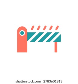A simple boom barrier icon offering clear passage or restriction. Ideal for transportation and access control concepts.
