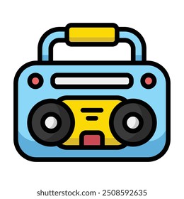 Simples Boombox ícone colorido. O ícone pode ser usado para sites, modelos de impressão, modelos de apresentação, ilustrações, etc